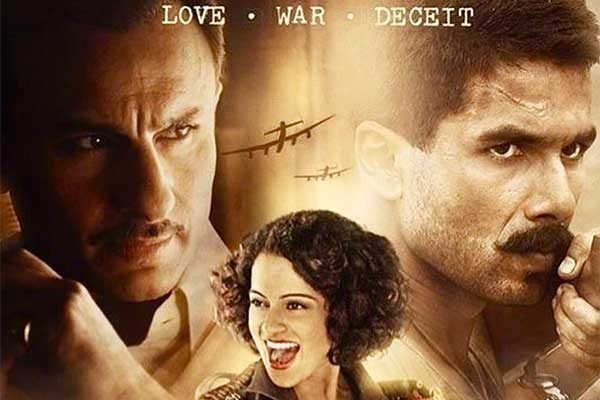 Rangoon Movie Review - Saif, Kangana & Shahid Starrer are getting thumbs up