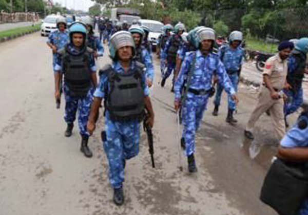 heavy security was deployed in Haryana
